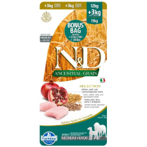 FARMINA N&D ANCESTRAL Dog Chicken & Pom Med/Maxi BONUS 15kg