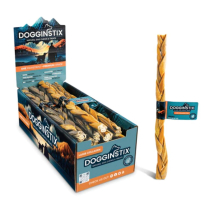 DOGGINSTIX Dog Chew - Collagen Lamb Braided Sticks 12" (20ct