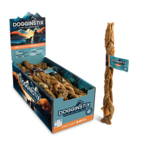 DOGGINSTIX Dog Chew - Tripe Beef Braided Sticks 12" (15ct)