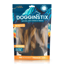 DOGGINSTIX Dog Chew - Collagen Lamb Braided Sticks 6" (5pc)