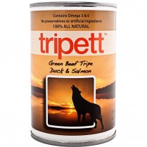 TRIPETT Dog Green Tripe Beef - Duck & Salmon Formula 12/368g