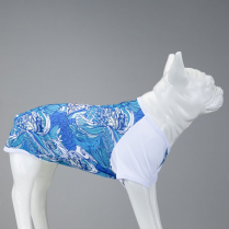 LINDODOGS Blue Flowers T-Shirt Size 4