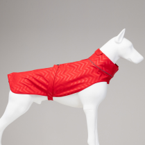 LINDODOGS SoftShell Red Stripe Raincoat Size 7