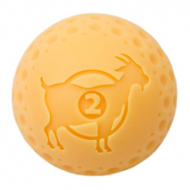 TALL TAILS Toy Rubber - GOAT Ball Yellow 2" (2pk)