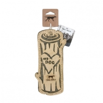 TALL TAILS Toy Leather - NATURAL Wool Love My Dog Log 9"