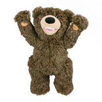 TALL TAILS Toy Plush - Squeaker Rope Body Grizzly Bear 14"