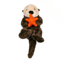 TALL TAILS Toy Plush - Squeaker Rope Body Otter 13"