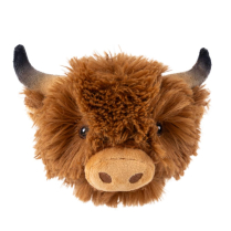 TALL TAILS Toy Plush - Squeaker 2in1 Head Highland Cow 4"