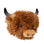 TALL TAILS Toy Plush - Squeaker 2in1 Head Highland Cow 4"