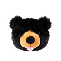 TALL TAILS Toy Plush - Squeaker 2in1 Head Black Bear 4"