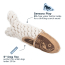 TALL TAILS Toy Leather - NATURAL Rope Crunch Fish 5"