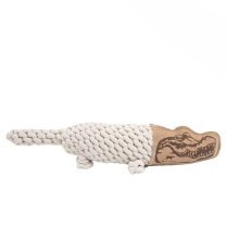 TALL TAILS Toy Leather - NATURAL Rope Crunch Crocodile 20"