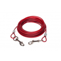 BUDZ Dog Tie-Out with Spring 20ft (up to 60lb)