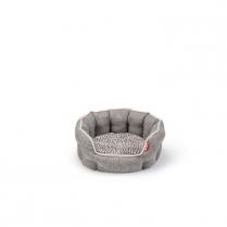BUDZ Dog Bed Cuddler Deluxe Round Grey SM  17"x15"