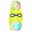 GF PET Reversible Raincoat - NEON YELLOW WITH TIE DYE - XS