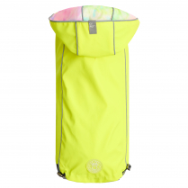 GF PET Reversible Raincoat - NEON YELLOW WITH TIE DYE - S