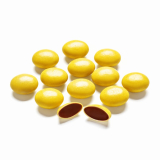 Candy Coated, Chocolate Buttons, Pastel Yellow, Nothing Artificial