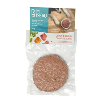 FAIM MUSEAU Dog SOLUTION Raw Frozen Turkey & Salmon 4oz TS