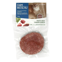 FAIM MUSEAU Cat SOLUTION Raw Frozen Duck & Beef 4oz TS