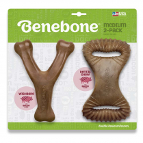 BENEBONE Dog Chew - Dental & Wishbone Bacon M (2pk)