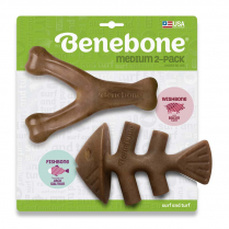 BENEBONE Dog Chew - Fishbone & Wishbone Bacon M (2pk)