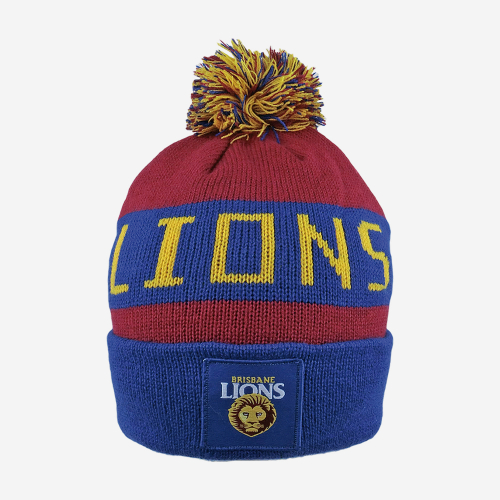 BRISBANE LIONS AFL BAR BEANIE
