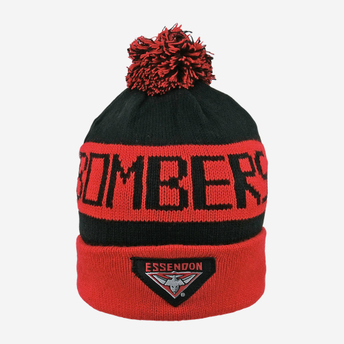 ESSENDON BOMBERS AFL BAR BEANIE