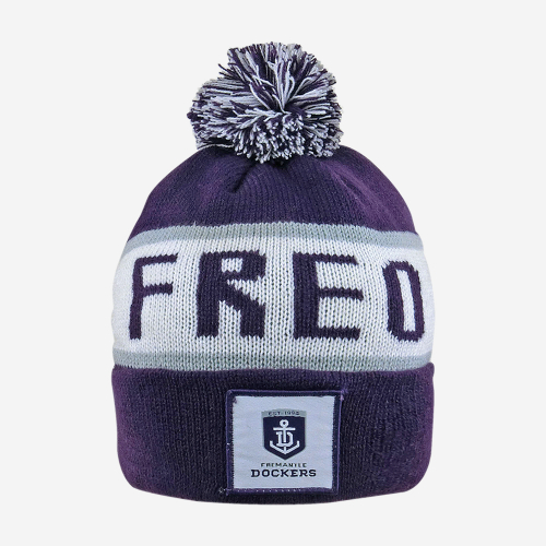 FREMANTLE DOCKERS AFL BAR BEANIE