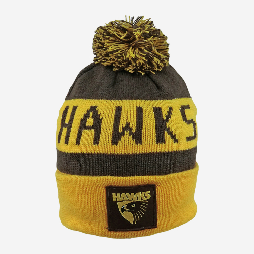 HAWTHORN HAWKS AFL BAR BEANIE