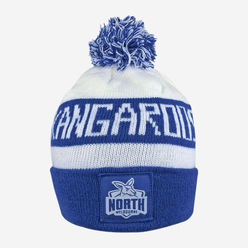 NORTH MELBOURNE KANGAROOS AFL BAR BEANIE