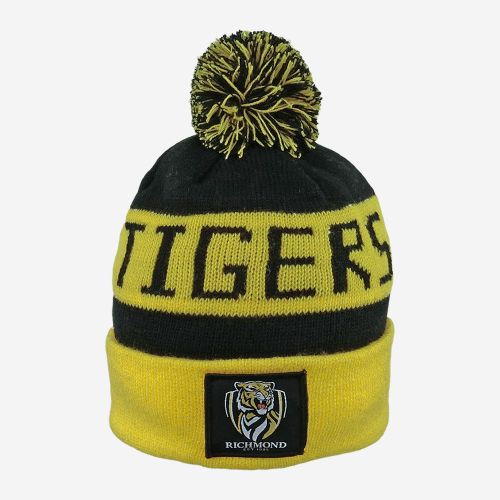 RICHMOND TIGERS AFL BAR BEANIE