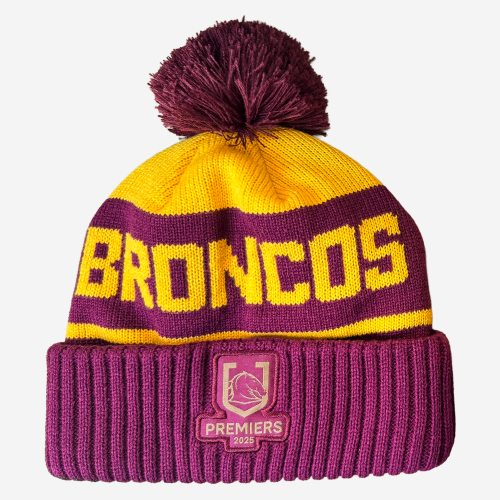 Brisbane Broncos Premiership Beanie 2025