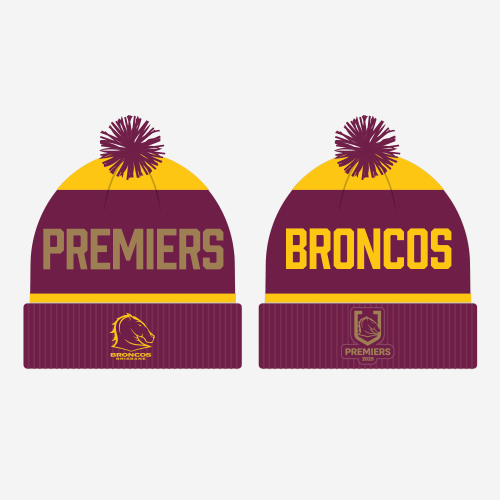 Brisbane Broncos Premiership Beanie 2025