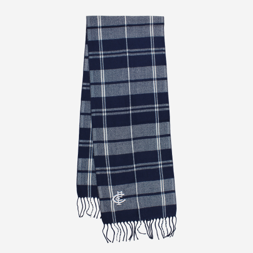 CARLTON BLUES AFL TARTAN SCARF