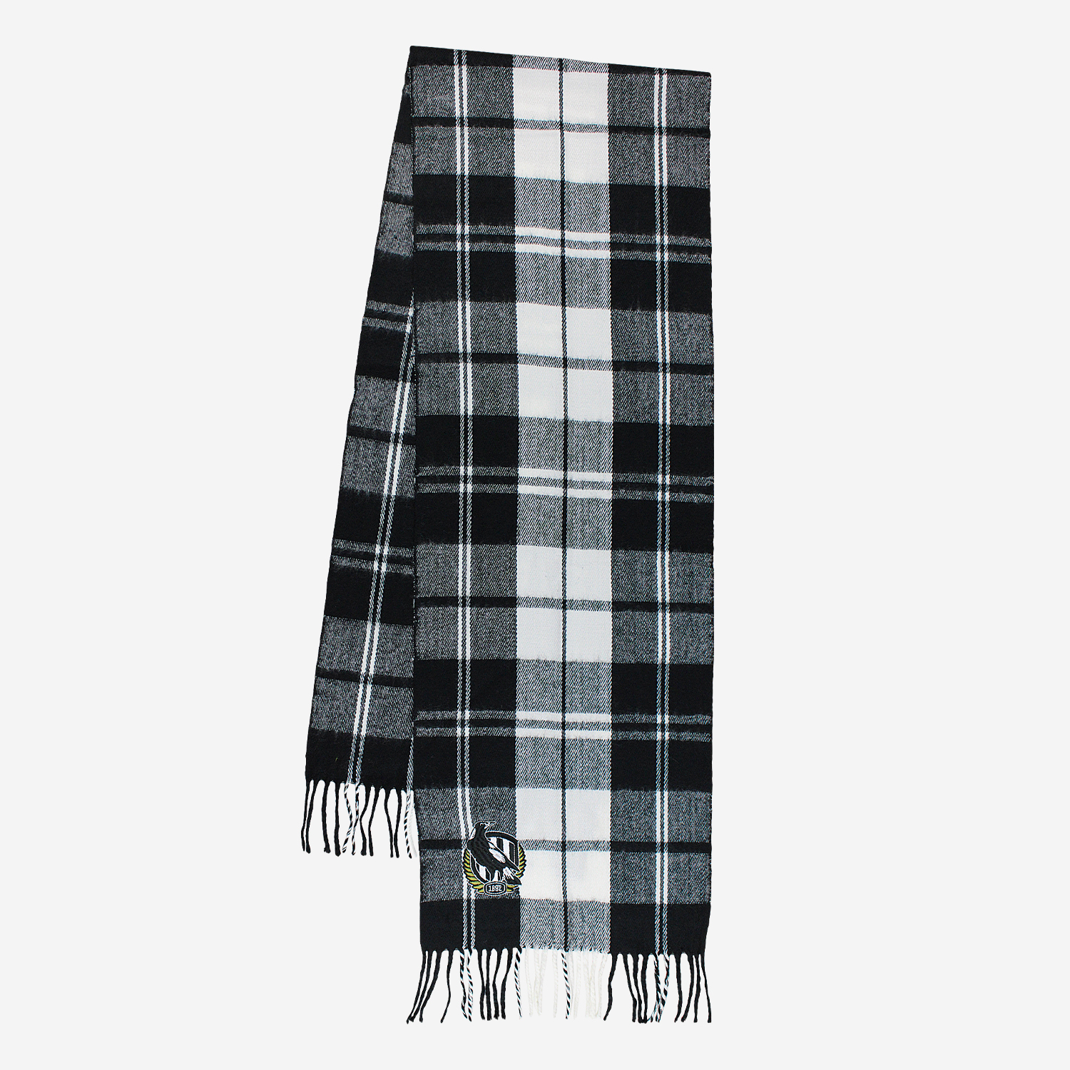 AFL Tartan Scarf Collingwood Magpies