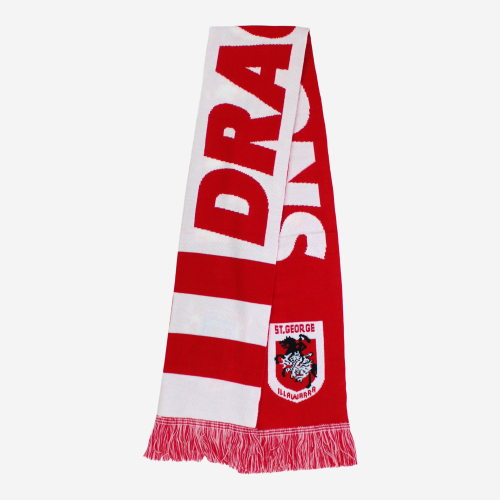 ST GEORGE ILLAWARRA DRAGONS LINEBREAK JACQUARD SCARF