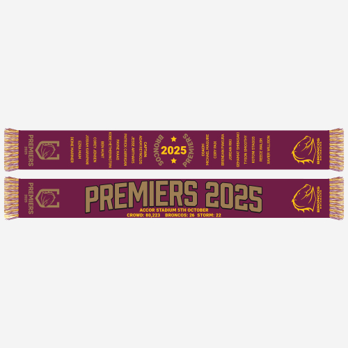 Brisbane Broncos Premiership Scarf 2025