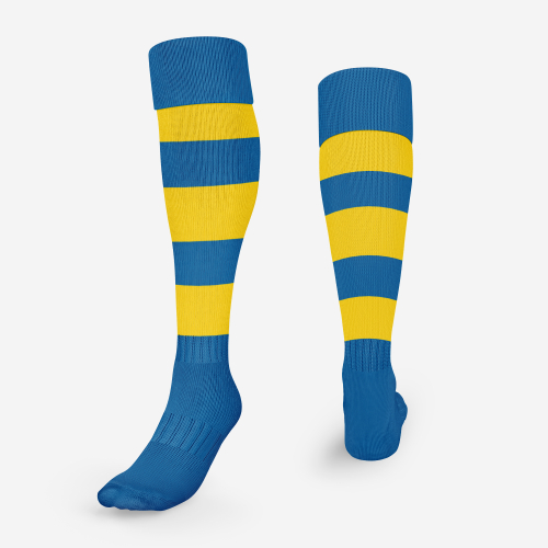 Royal Top Gold Hoop Football Socks
