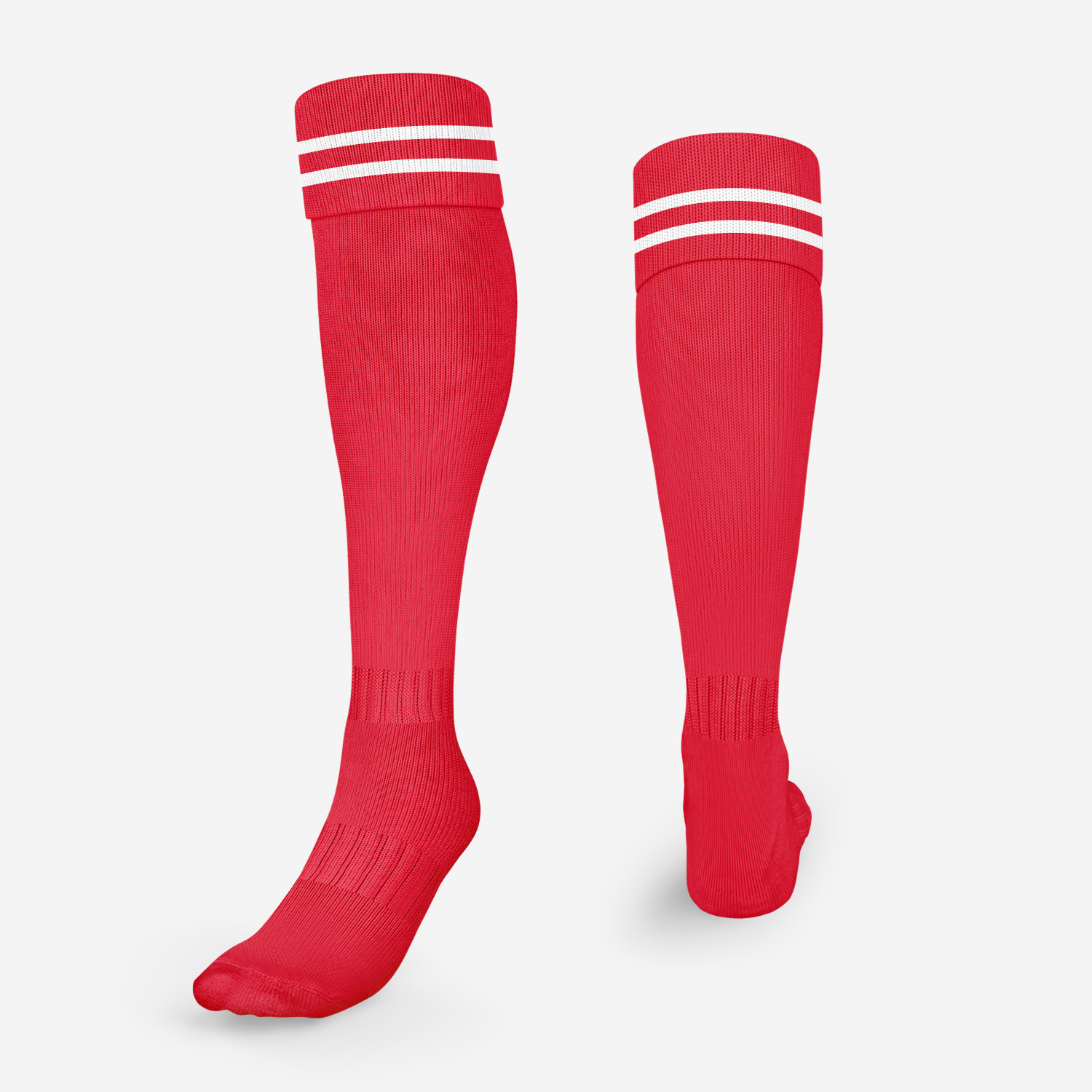 Red/Black-White SS Football Socks