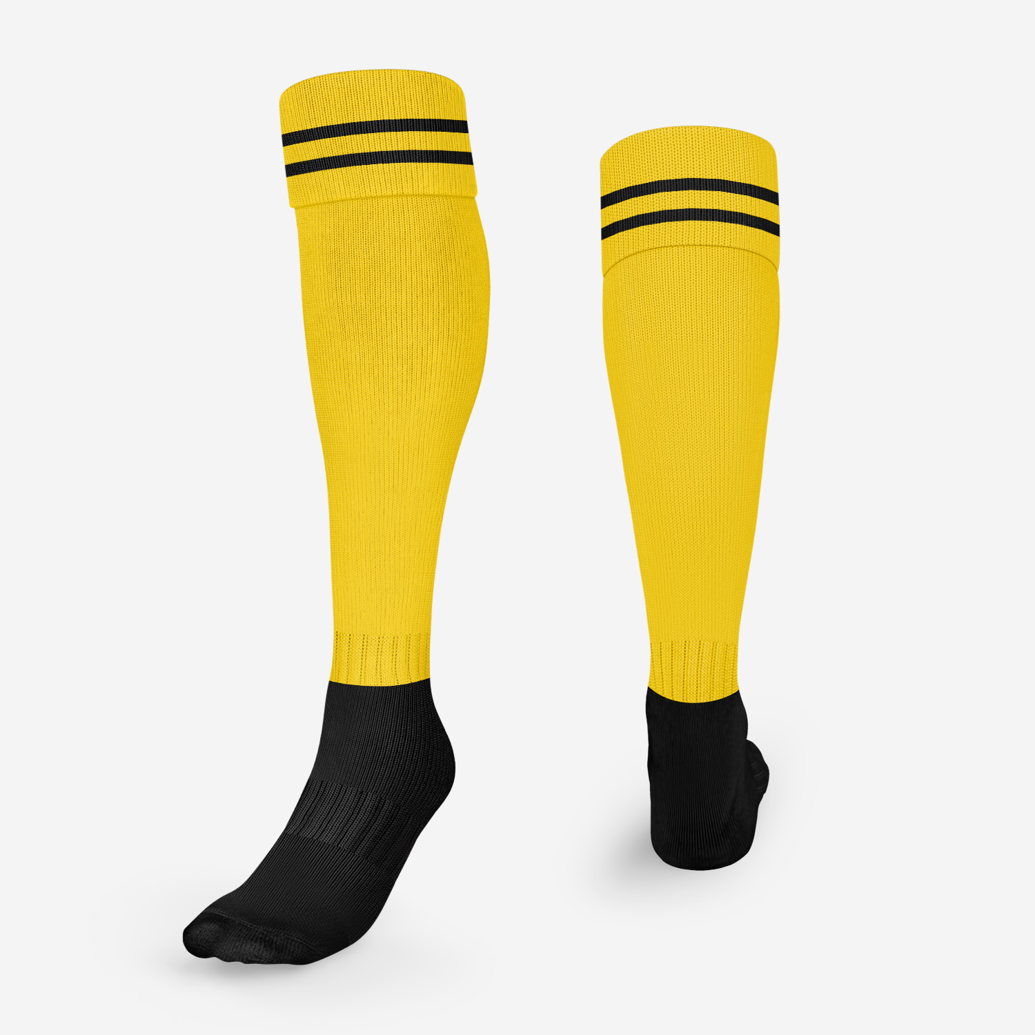 Gold/2 Black SS Football Socks