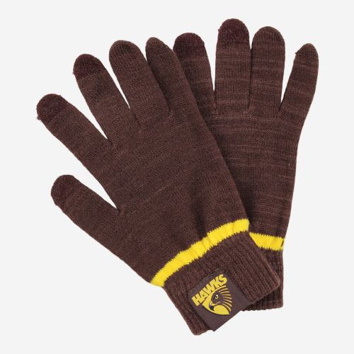 HAWTHORN HAWKS AFL TOUCHSCREEN GLOVES