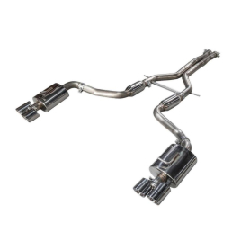 AWE Panamera Turbo Performance Exhaust System Touring Edition Polished Silver Tips