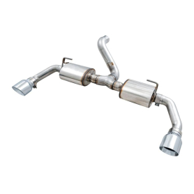 AWE 2018+ Jeep Wrangler JL/JLU Tread Edition Axle-Back Dual Exhaust - Chrome Silver Tips