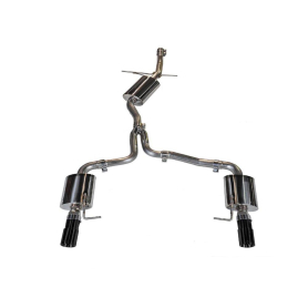 AWE Audi B8 A4 Touring Edition Exhaust - Dual Outlet Diamond Black Tips