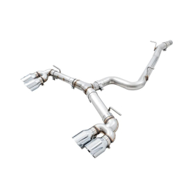 AWE Mk7 Golf R Track Edition Exhaust - Chrome Silver Tips 102mm