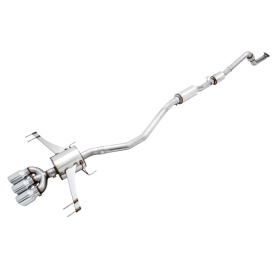 AWE 2017+ Honda Civic Type R Touring Edition Exhaust w/Front & Mid Pipes - Chrome Silver Tips