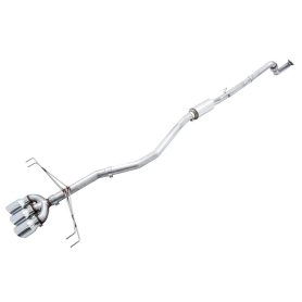AWE 2017+ Honda Civic Type R Touring Edition Exhaust w/Front Pipe & Triple Chrome Silver Tips