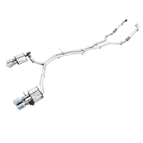 AWE Audi B9 S5 Coupe SwitchPath Exhaust w/ Chrome Silver Tips (102mm)
