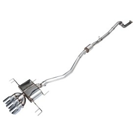 AWE Touring Edition Exhaust for FL5 Civic Type R - Triple Chrome Silver Tips