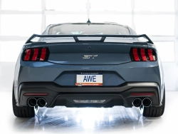 AWE SwitchPath Exhaust for S650 Ford Mustang GT Fastback - Quad Chrome Silver Tips